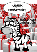 Z&egrave;bre dr&ocirc;le pour un anniversaire amusant
